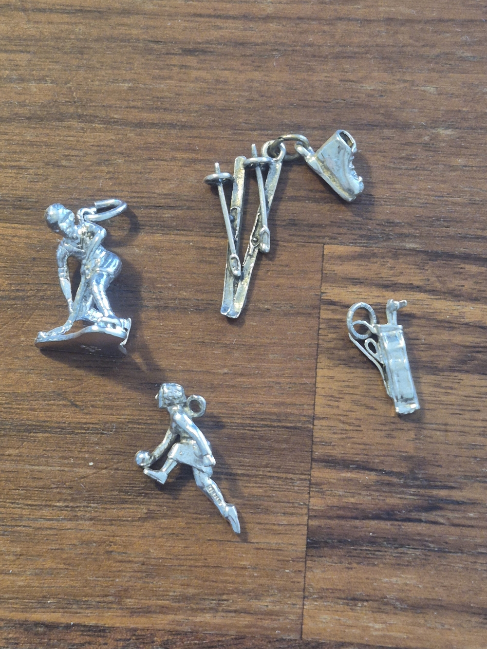Vintage Sterling Silver Pendant Charm Set